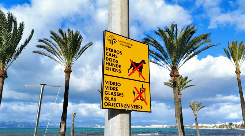 Verbote Schild Playa de Palma
